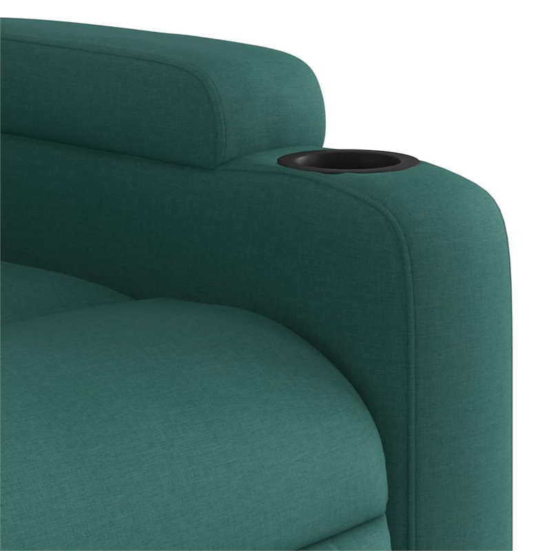 vidaXL Massage Recliner Chair Dark Polyester in Green