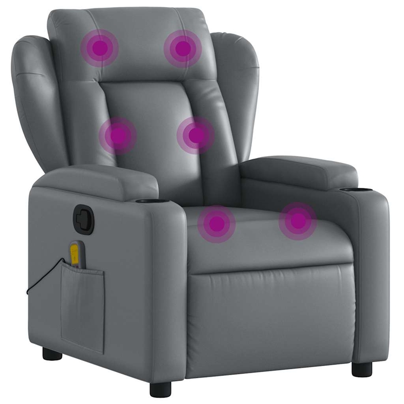 vidaXL Massage Recliner Chair in Gray