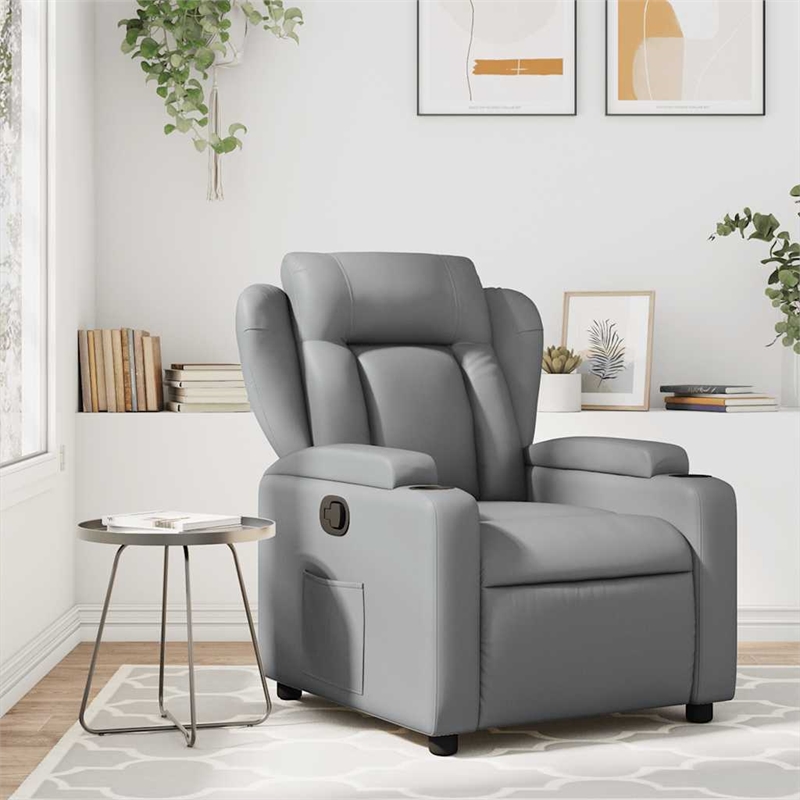 vidaXL Massage Recliner Chair in Gray