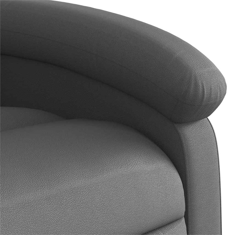 vidaXL Leather Electric Recliner Chair Real in Gray