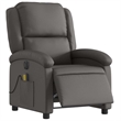 vidaXL Leather Electric Recliner Chair Real in Gray