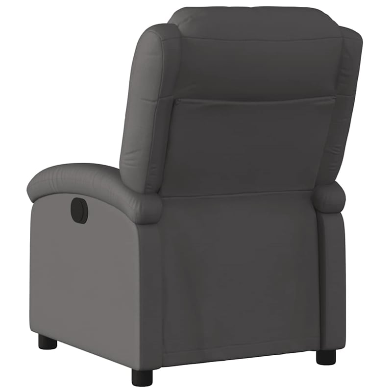 vidaXL Leather Electric Recliner Chair Real in Gray