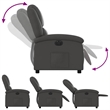 vidaXL Leather Electric Recliner Chair Real in Gray