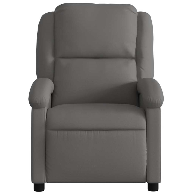 vidaXL Leather Electric Recliner Chair Real in Gray