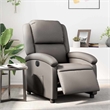 vidaXL Leather Electric Recliner Chair Real in Gray