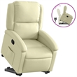 vidaXL Medium Leather Recliner Chair in Cream