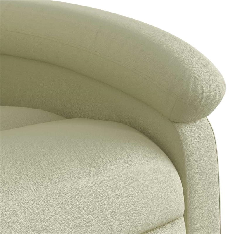 vidaXL Medium Leather Recliner Chair in Cream