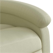 vidaXL Medium Leather Recliner Chair in Cream