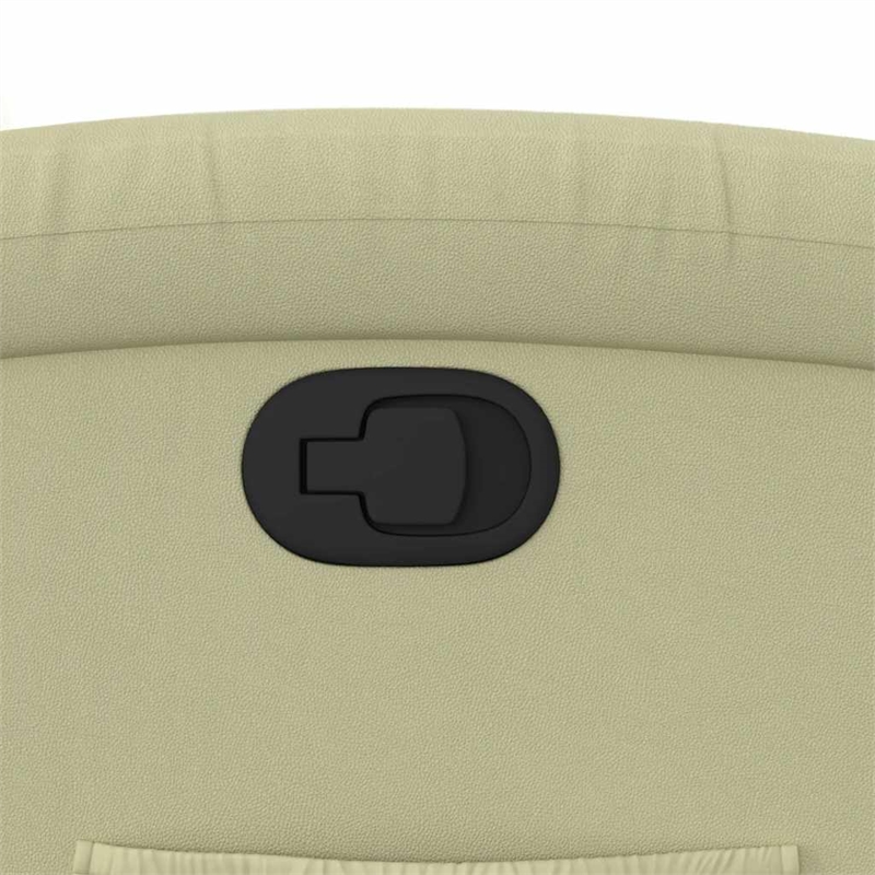 vidaXL Medium Leather Recliner Chair in Cream