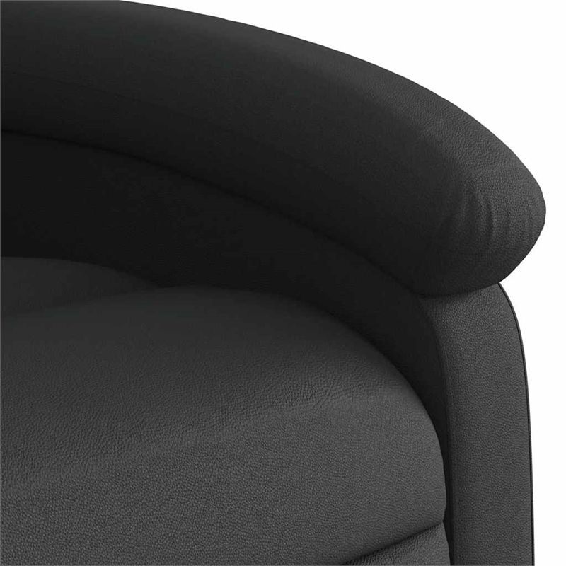 vidaXL Leather Massage Recliner Chair in Black