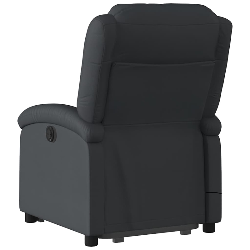 vidaXL Leather Massage Recliner Chair in Black
