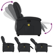 vidaXL Leather Massage Recliner Chair in Black
