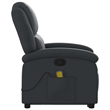 vidaXL Leather Massage Recliner Chair in Black