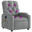 vidaXL Massage Recliner Chair in Light Grey