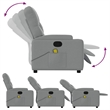 vidaXL Massage Recliner Chair in Light Grey