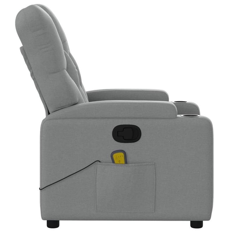 vidaXL Massage Recliner Chair in Light Grey