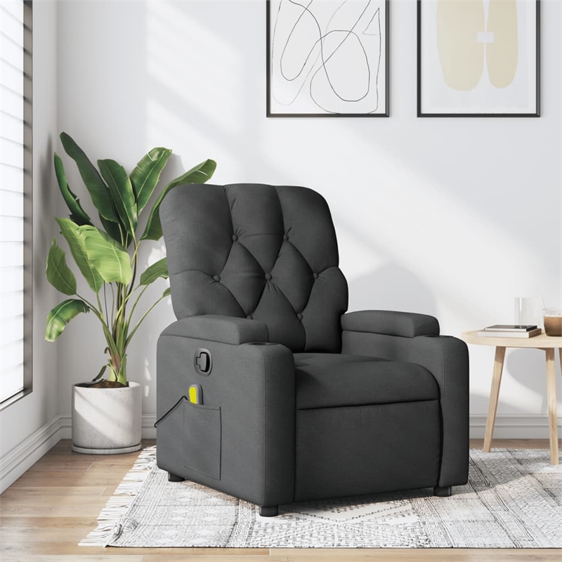 vidaXL Massage Recliner Chair in Dark Grey