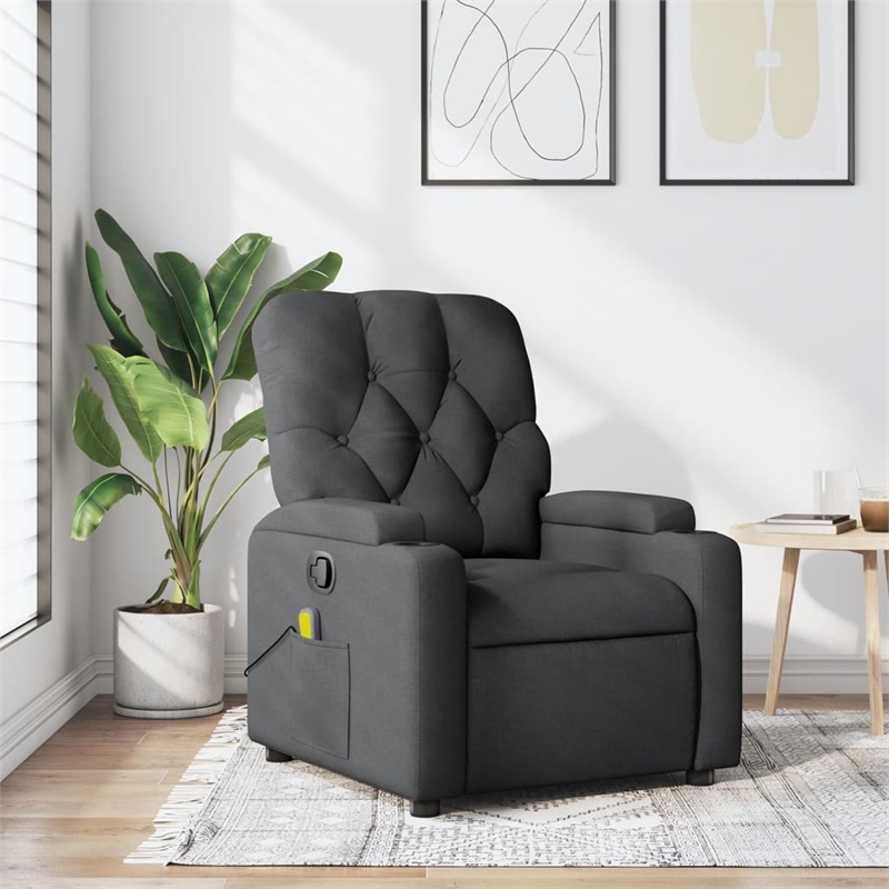 vidaXL Massage Recliner Chair in Dark Grey
