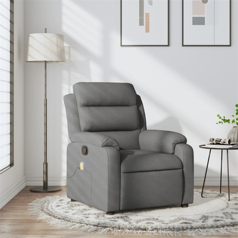 vidaXL Massage Recliner Chair in Dark Grey