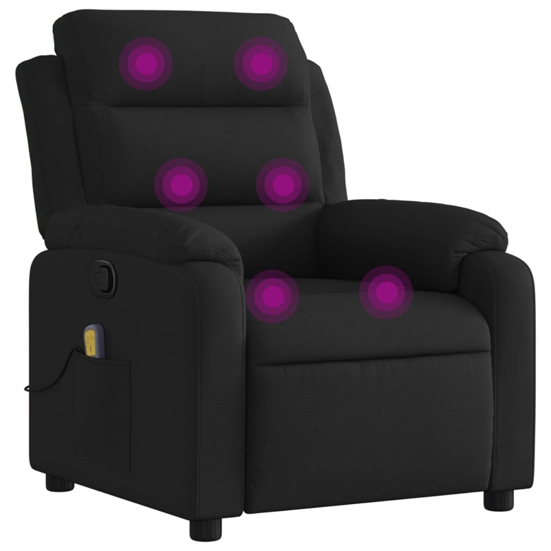 vidaXL Massage Recliner Chair in Black