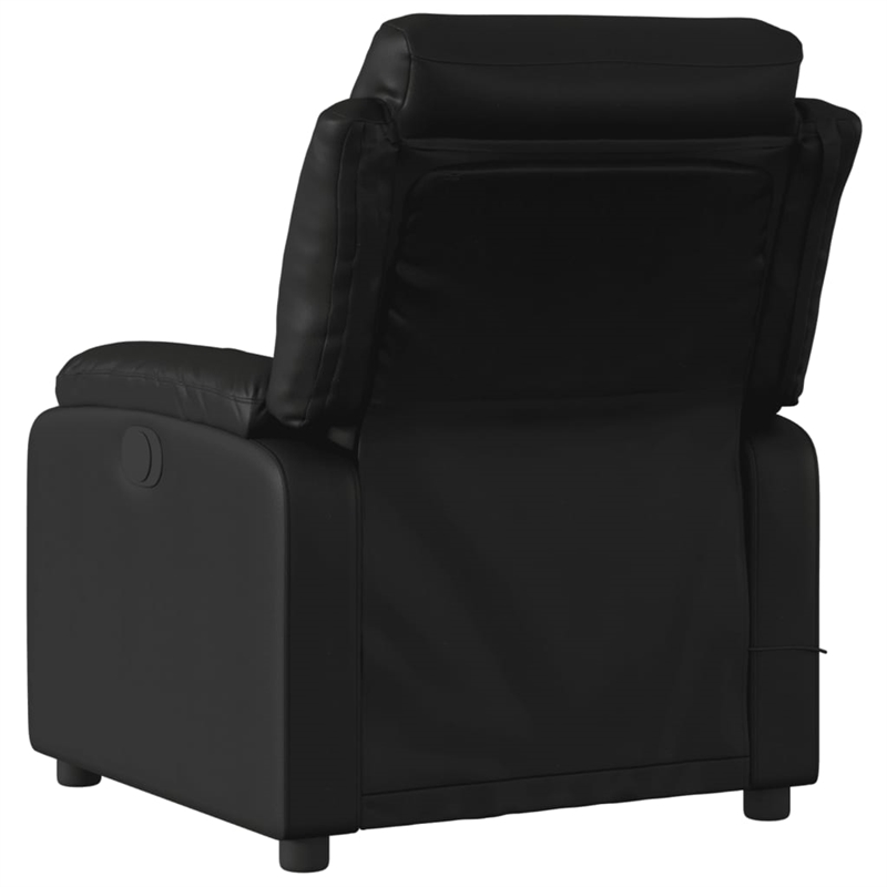vidaXL Faux Leather Massage Recliner Chair in Black