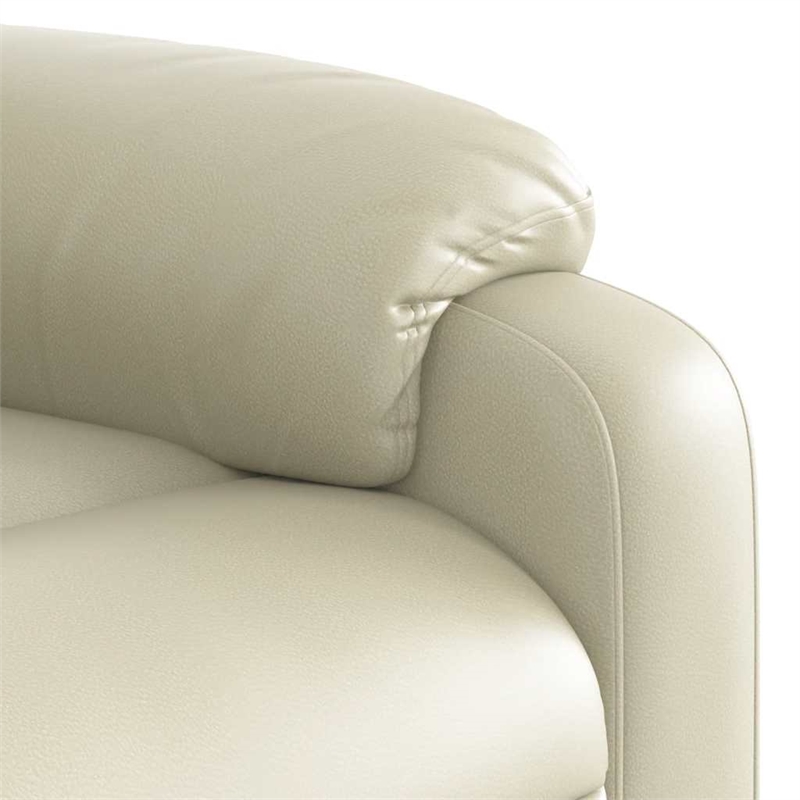 vidaXL Faux Leather Electric Massage Recliner Chair in Cream
