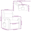 vidaXL Massage Recliner Chair in Dark Green