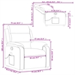 vidaXL Velvet Massage Recliner Chair in Black