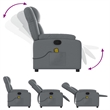 vidaXL Massage Recliner Chair in Gray