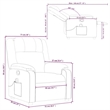 vidaXL Massage Recliner Chair in Light Gray