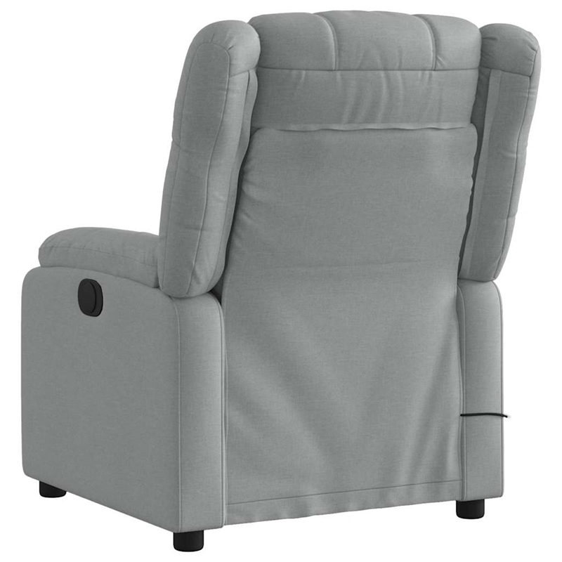 vidaXL Massage Recliner Chair in Light Gray