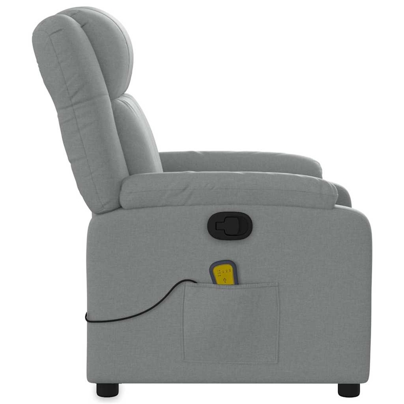 vidaXL Massage Recliner Chair in Light Gray