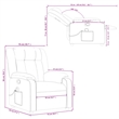 vidaXL Massage Recliner Chair in Dark Green