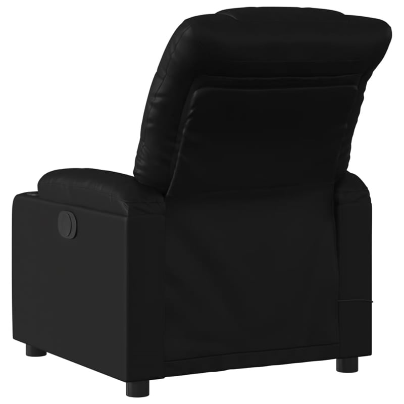 vidaXL Faux Leather Massage Recliner Chair in Black