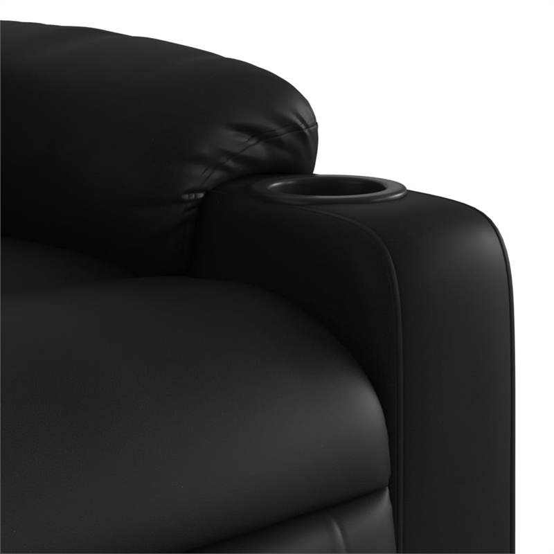 vidaXL Faux Leather Massage Recliner Chair in Black
