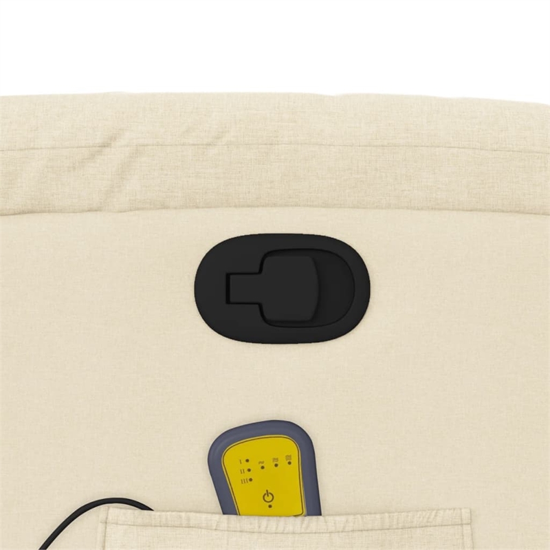 vidaXL Fabric Stand up Massage Recliner Chair in Cream