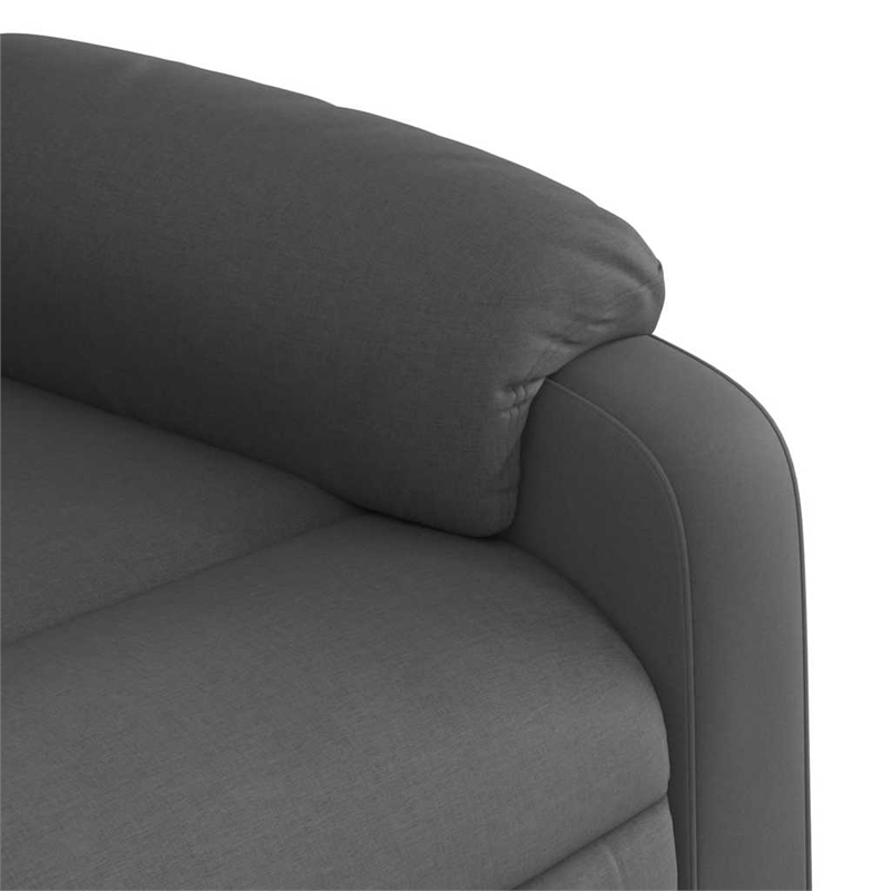 vidaXL Fabric Electric Stand up Massage Recliner Chair in Dark Gray