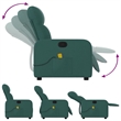 vidaXL Massage Recliner Chair in Dark Green