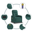 vidaXL Massage Recliner Chair in Dark Green