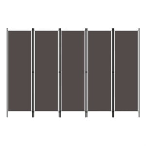 vidaXL 98.4&quotx70.9&quot 5-Panel Room Divider in Anthracite