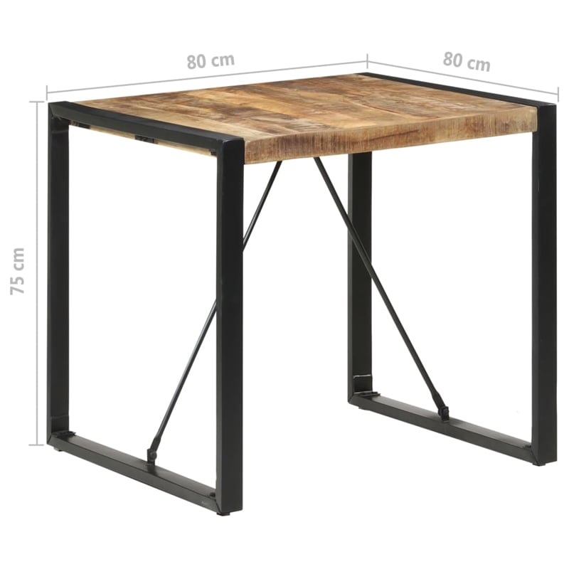 vidaXL Rough Mango Wood  Dining Table in Brown