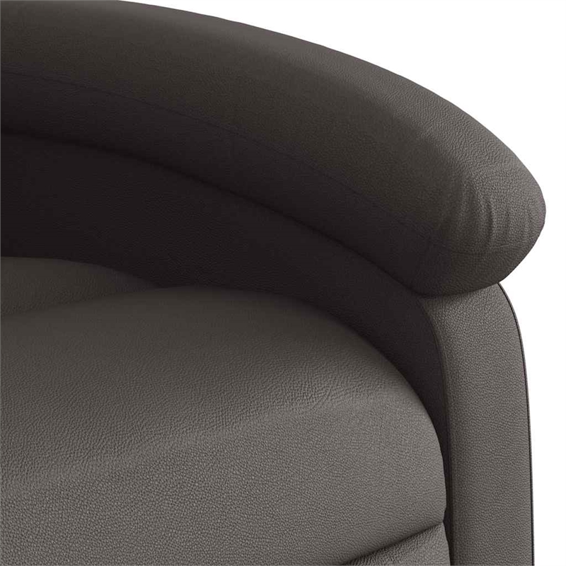 vidaXL Leather Electric Recliner Chair in Dark Brown