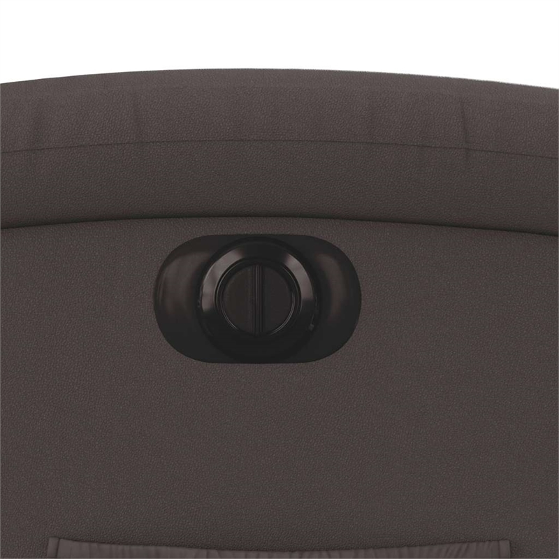 vidaXL Leather Electric Recliner Chair in Dark Brown
