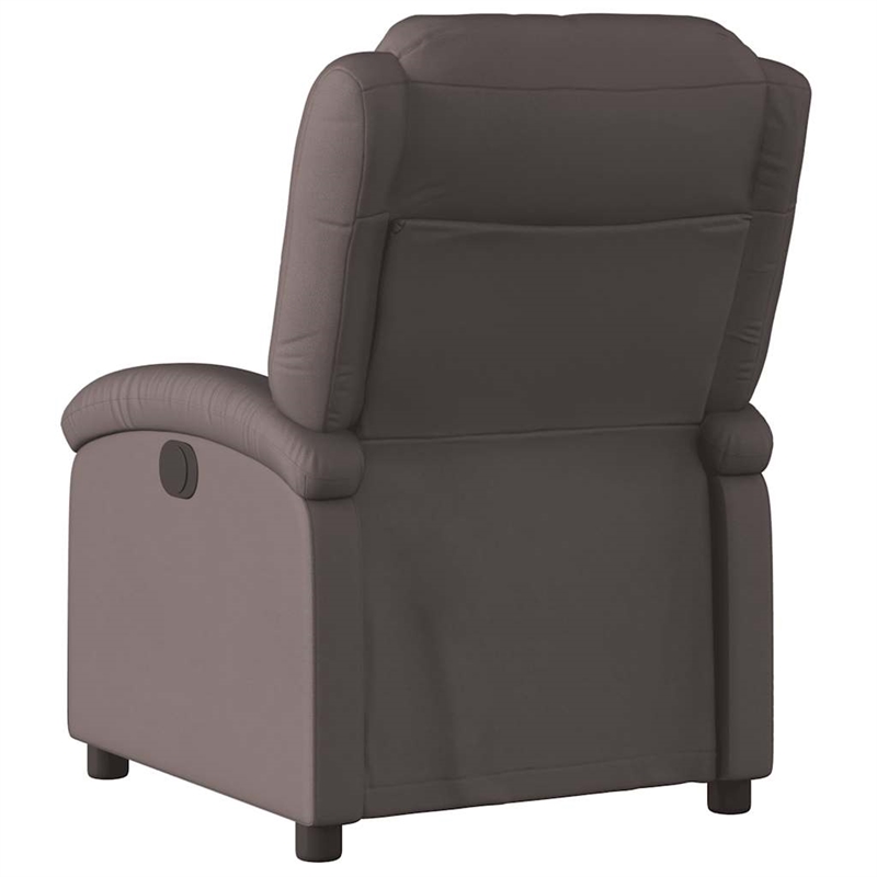 vidaXL Leather Electric Recliner Chair in Dark Brown