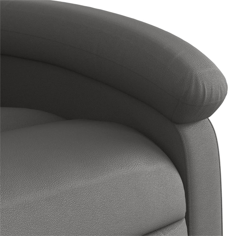 vidaXL Leather Electric Stand Up Recliner Chair in Gray