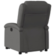vidaXL Leather Electric Stand Up Recliner Chair in Gray