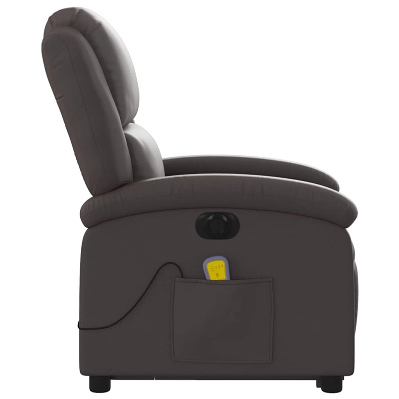 vidaXL Electric Stand Up Massage Recliner Chair in Dark Brown