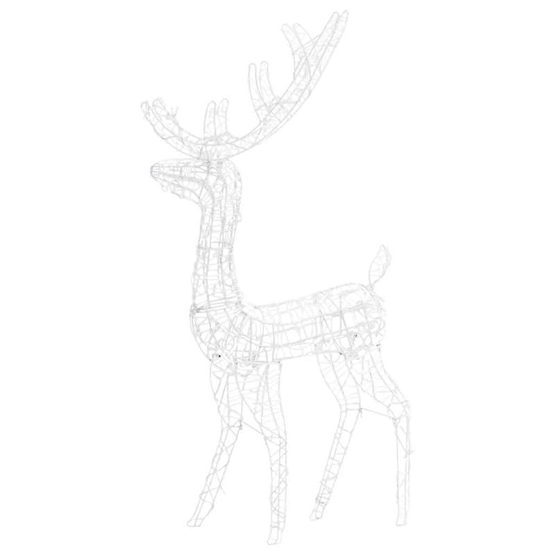 vidaXL Acrylic Reindeer Christmas Decoration in White