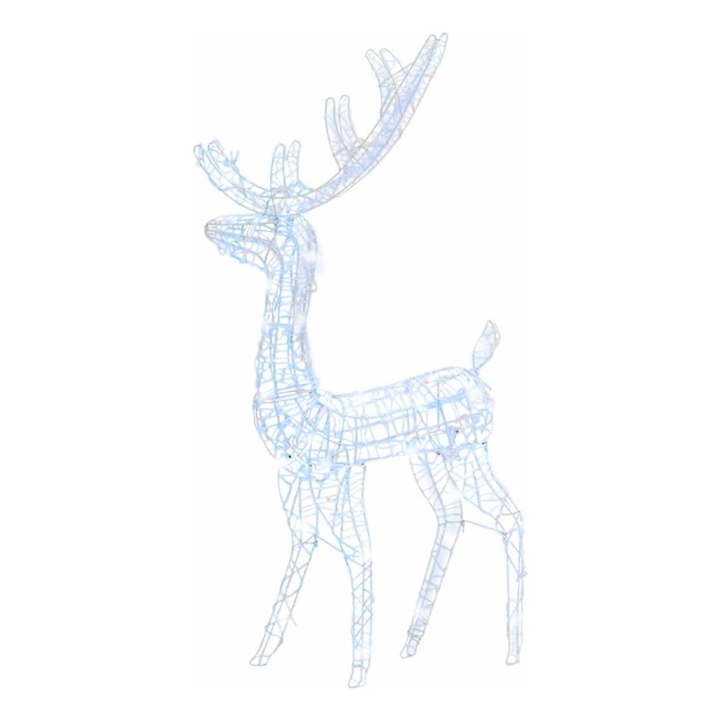 vidaXL Acrylic Reindeer Christmas Decoration in White