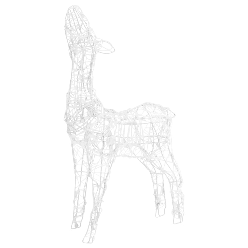 vidaXL Large Acrylic Reindeer Family in Cool White